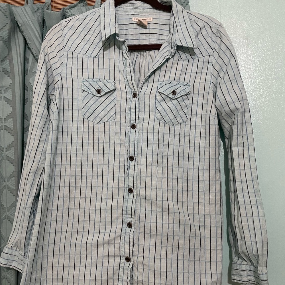 Ruff hewn striped Button-Up Womens ruff hewn shirt